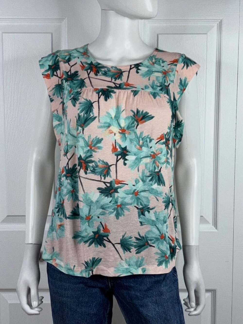 TRIBAL women's Short-sleeved floral sweater small